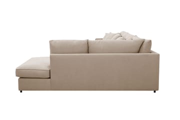 Rossita Luksus 5-seters høyrevendt U-formet ekstra dyp sofa med divan og sjeselong i stoff - Lysebrun - Møbler - Sofaer - U-sofa