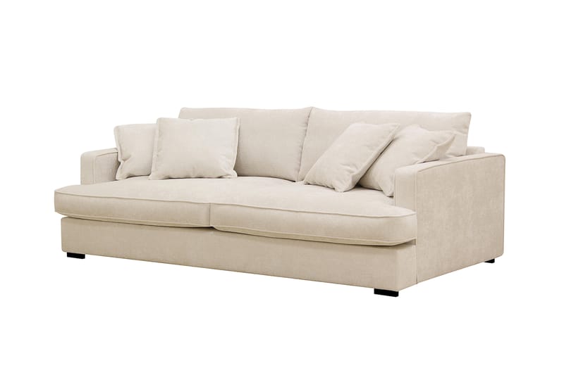 Rossita Lyx 2,5-seters ekstra dyp sofa i chenille - Beige - Møbler - Sofaer - Sofa 3 seter