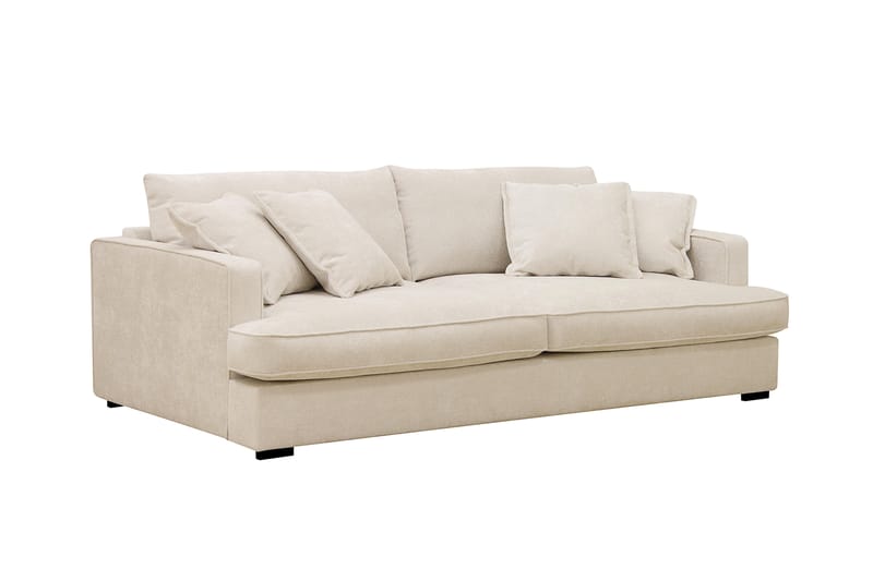 Rossita Lyx 2,5-seters ekstra dyp sofa i chenille - Beige - Møbler - Sofaer - Sofa 3 seter