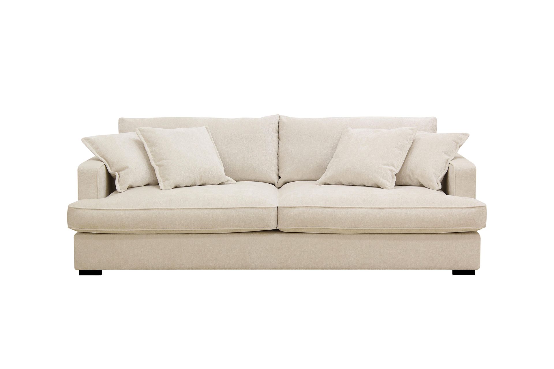 Rossita Lyx 2,5-seters ekstra dyp sofa i chenille - Beige