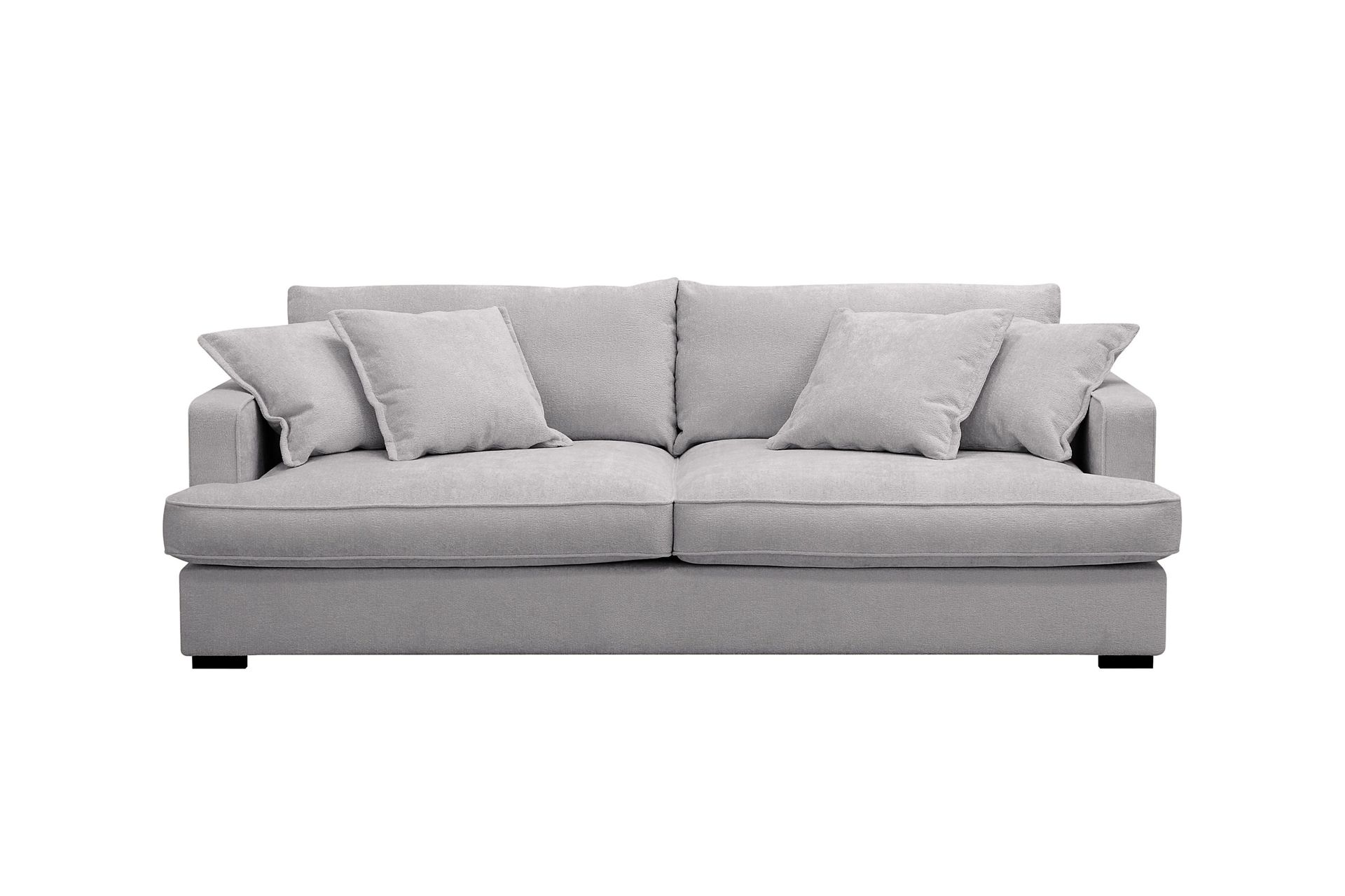 Rossita Lyx 2,5-seters ekstra dyp sofa i chenille - Grå