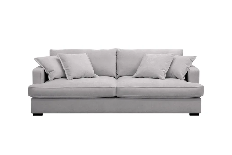 Rossita Lyx 2,5-seters ekstra dyp sofa i chenille - Grå - Møbler - Sofaer - Sofa 3 seter