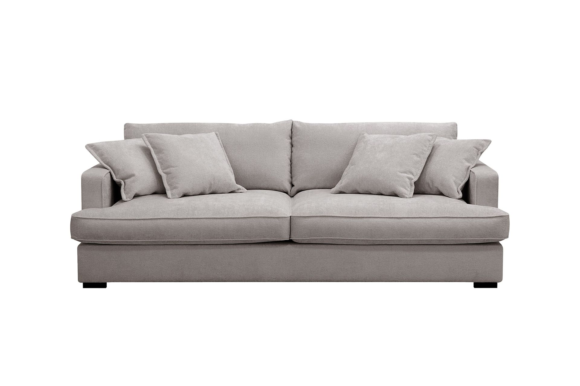Rossita Lyx 2,5-seters ekstra dyp sofa i chenille - Grå/Brun