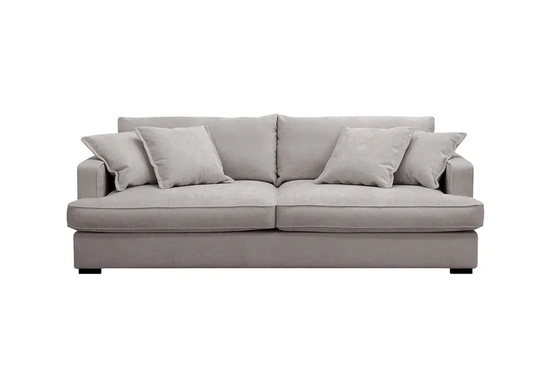 Rossita Lyx 2,5-seters ekstra dyp sofa i chenille - Grå/Brun - Møbler - Sofaer - Sofa 3 seter
