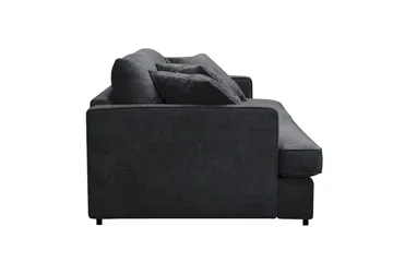 Rossita Lyx 2,5-seters ekstra dyp sofa i chenille - Svart - Møbler - Sofaer - Sofa 3 seter
