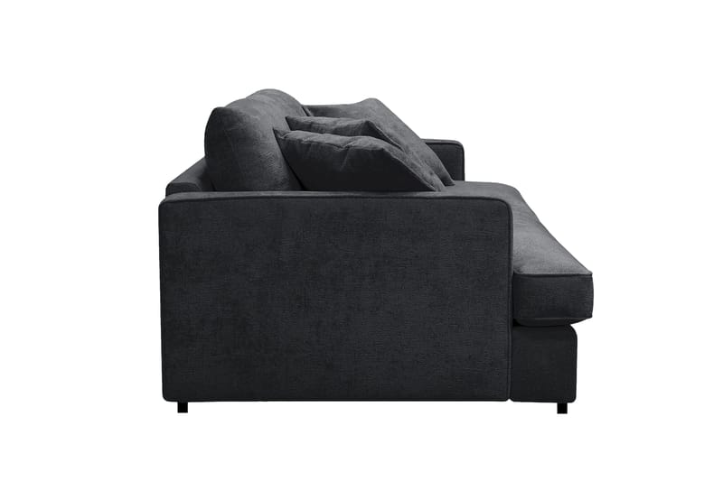 Rossita Lyx 2,5-seters ekstra dyp sofa i chenille - Svart - Møbler - Sofaer - Sofa 3 seter