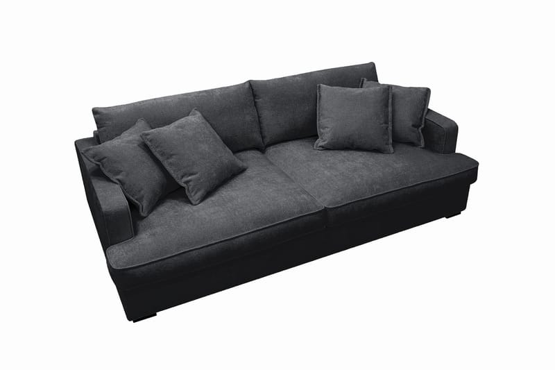 Rossita Lyx 2,5-seters ekstra dyp sofa i chenille - Svart - Møbler - Sofaer - Sofa 3 seter