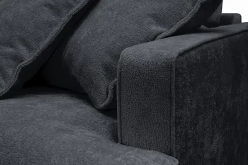 Rossita Lyx 2,5-seters ekstra dyp sofa i chenille - Svart - Møbler - Sofaer - Sofa 3 seter