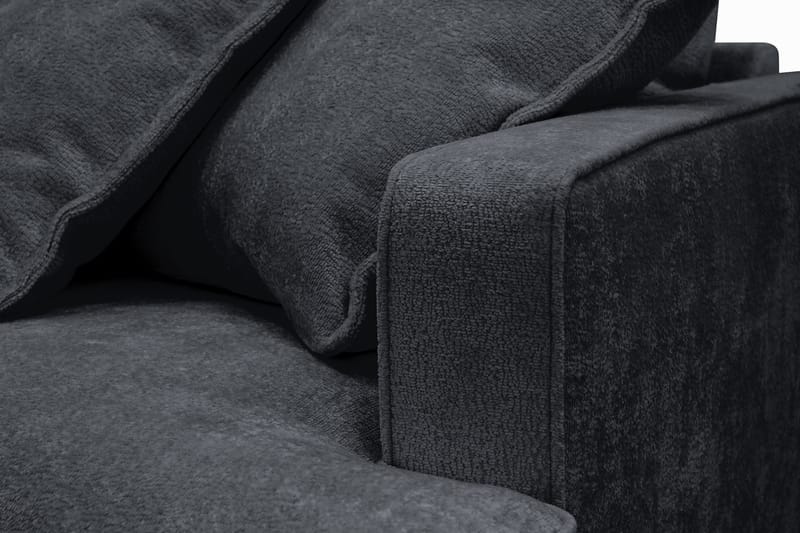 Rossita Lyx 2,5-seters ekstra dyp sofa i chenille - Svart - Møbler - Sofaer - Sofa 3 seter
