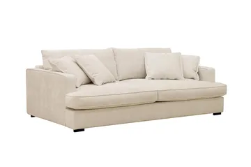 Rossita Lyx 2,5-seters ekstra dyp sofa i chenille - Trenza 06, Beige Chenille - Møbler - Sofaer - Sofa 3 seter