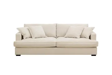 Rossita Lyx 2,5-seters ekstra dyp sofa i chenille - Trenza 06, Beige Chenille - Møbler - Sofaer - Sofa 3 seter