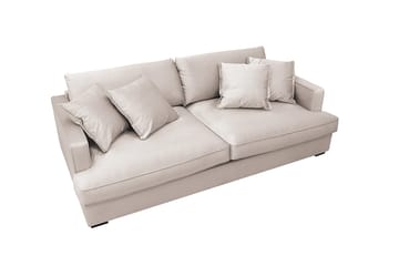Rossita Lyx 2,5-seters ekstra dyp sofa i fløyel - Beige - Møbler - Sofaer - Fløyel sofaer