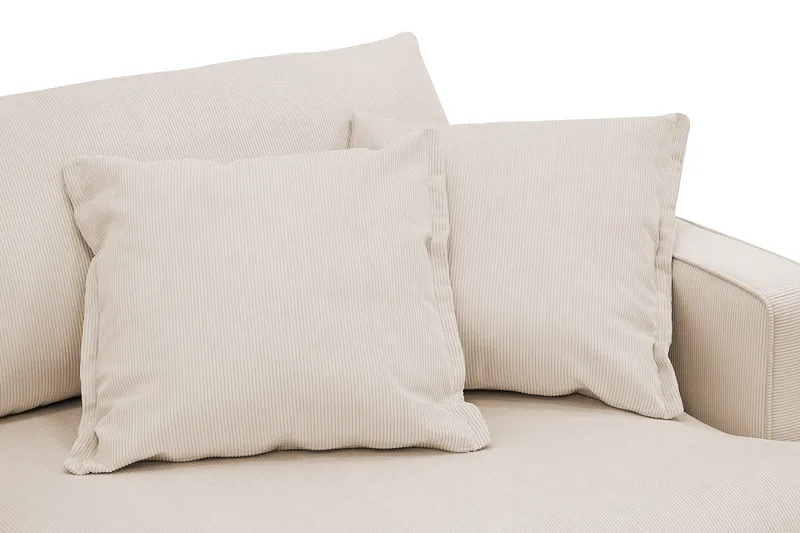 Rossita Lyx 2,5-seters ekstra dyp sofa i kordfløyel - Beige - Møbler - Sofaer - Sofa 3 seter