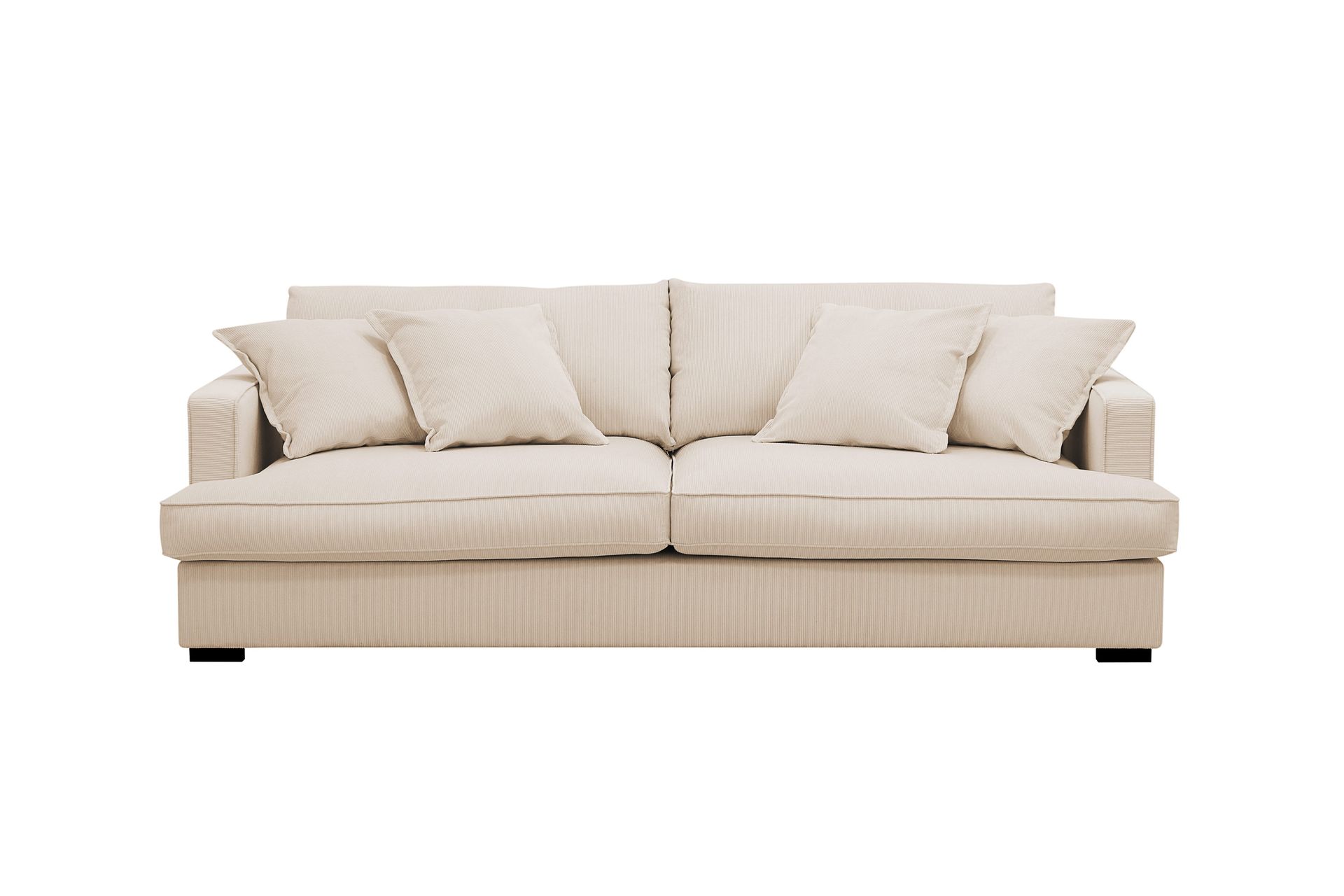 Rossita Lyx 2,5-seters ekstra dyp sofa i kordfløyel - Beige