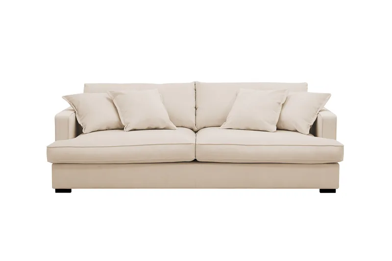 Rossita Lyx 2,5-seters ekstra dyp sofa i kordfløyel - Beige - Møbler - Sofaer - Sofa 3 seter