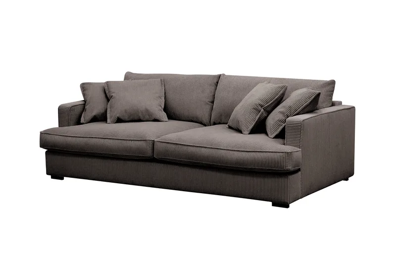 Rossita Lyx 2,5-seters ekstra dyp sofa i kordfløyel - Brun - Møbler - Sofaer - Sofa 3 seter