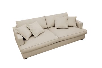 Rossita Lyx 2,5-seters ekstra dyp sofa i kordfløyel - Krem - Møbler - Sofaer - Sofa 3 seter