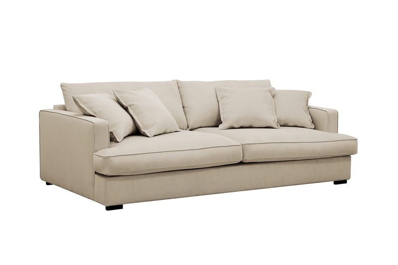 Rossita Lyx 2,5-seters ekstra dyp sofa i kordfløyel - Krem - Møbler - Sofaer - Sofa 3 seter