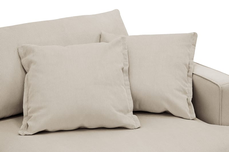 Rossita Lyx 2,5-seters ekstra dyp sofa i kordfløyel - Krem - Møbler - Sofaer - Sofa 3 seter