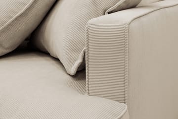 Rossita Lyx 2,5-seters ekstra dyp sofa i kordfløyel - Krem - Møbler - Sofaer - Sofa 3 seter