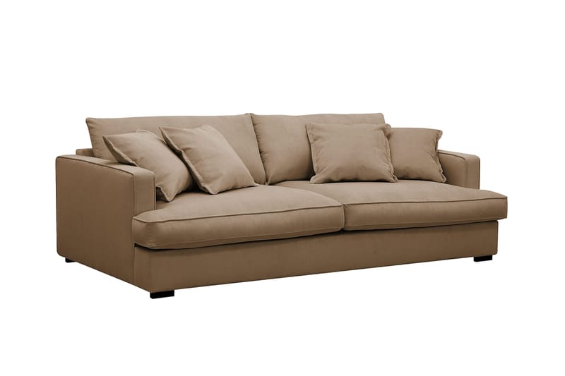 Rossita Lyx 2,5-seters ekstra dyp sofa i kordfløyel - Lysebrun - Møbler - Sofaer - Sofa 3 seter