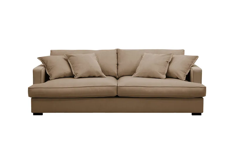 Rossita Lyx 2,5-seters ekstra dyp sofa i kordfløyel - Lysebrun - Møbler - Sofaer - Sofa 3 seter