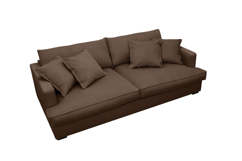 Rossita Lyx 2,5-seters ekstra dyp sofa i kordfløyel - Mørkebrun - Møbler - Sofaer - Sofa 3 seter