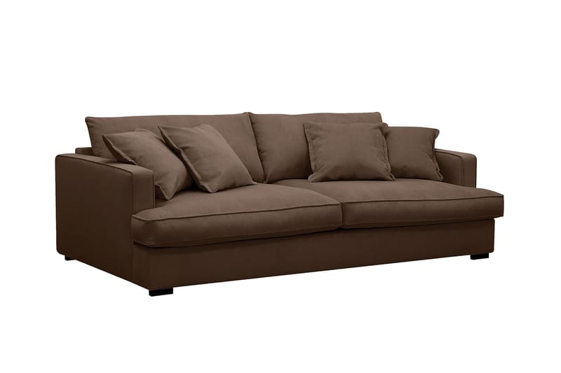 Rossita Lyx 2,5-seters ekstra dyp sofa i kordfløyel - Mørkebrun - Møbler - Sofaer - Sofa 3 seter