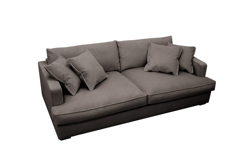 Rossita Lyx 2,5-seters ekstra dyp sofa i kordfløyel - Mørkegrå - Møbler - Sofaer - Sofa 3 seter