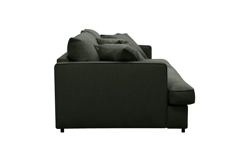 Rossita Lyx 2,5-seters ekstra dyp sofa i kordfløyel - Mørkegrønn - Møbler - Sofaer - Sofa 3 seter