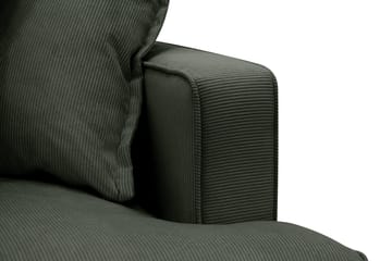 Rossita Lyx 2,5-seters ekstra dyp sofa i kordfløyel - Mørkegrønn - Møbler - Sofaer - Sofa 3 seter