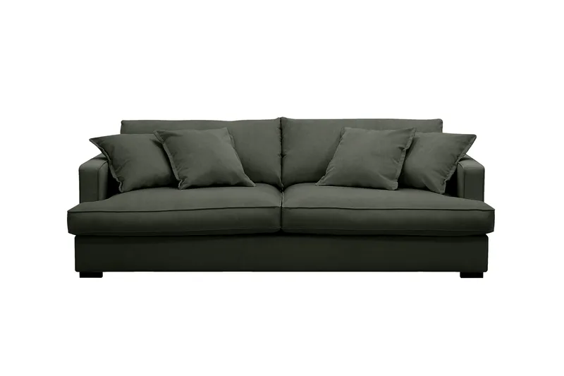 Rossita Lyx 2,5-seters ekstra dyp sofa i kordfløyel - Mørkegrønn - Møbler - Sofaer - Sofa 3 seter