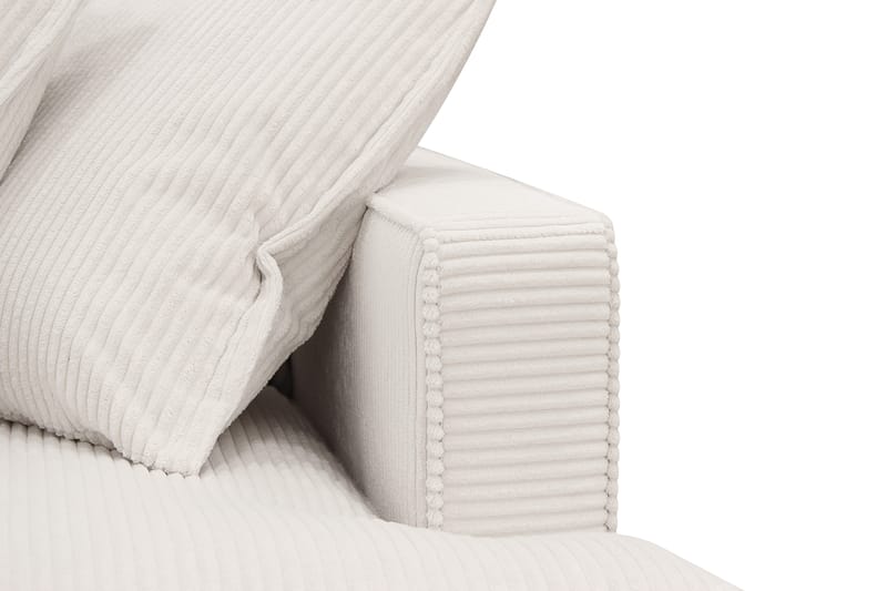 Rossita Lyx 2,5-seters ekstra dyp sofa i kordfløyel - Naturhvit - Møbler - Sofaer - Sofa 3 seter