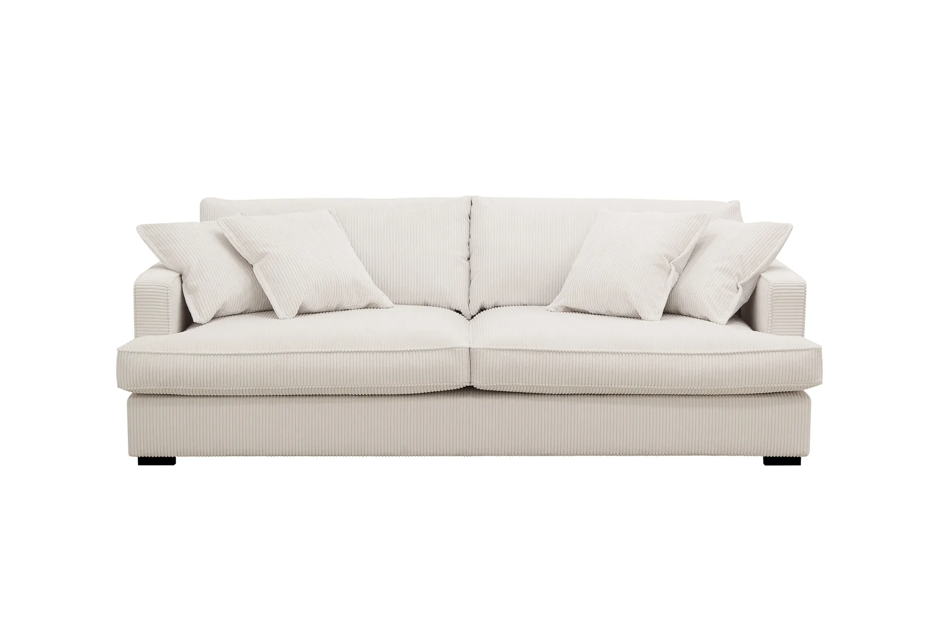 Rossita Lyx 2,5-seters ekstra dyp sofa i kordfløyel - Offwhite
