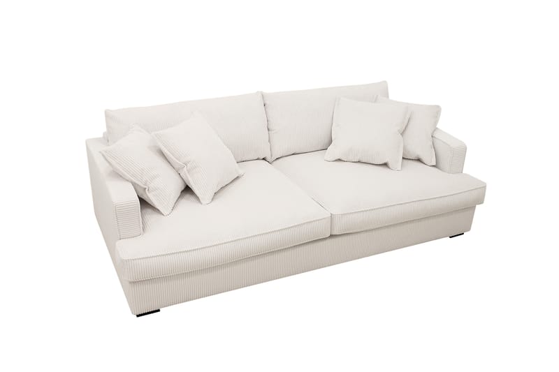 Rossita Lyx 2,5-seters ekstra dyp sofa i kordfløyel - Offwhite - Møbler - Sofaer - Sofa 3 seter