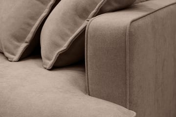 Rossita Lyx 2,5-seters ekstra dyp sofa i stoff - Mørkebrun - Møbler - Sofaer - Sofa 3 seter