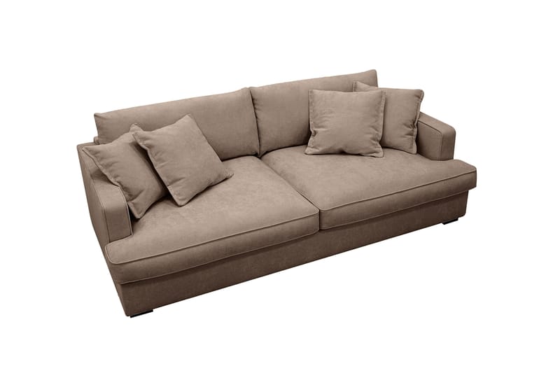 Rossita Lyx 2,5-seters ekstra dyp sofa i stoff - Mørkebrun - Møbler - Sofaer - Sofa 3 seter