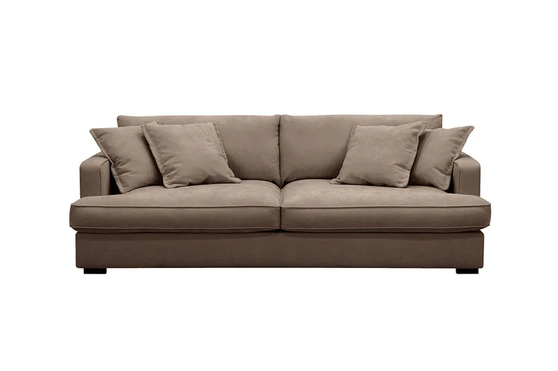 Rossita Lyx 2,5-seters ekstra dyp sofa i stoff - Mørkebrun - Møbler - Sofaer - Sofa 3 seter