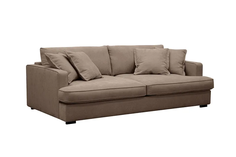 Rossita Lyx 2,5-seters ekstra dyp sofa i stoff - Mørkebrun - Møbler - Sofaer - Sofa 3 seter