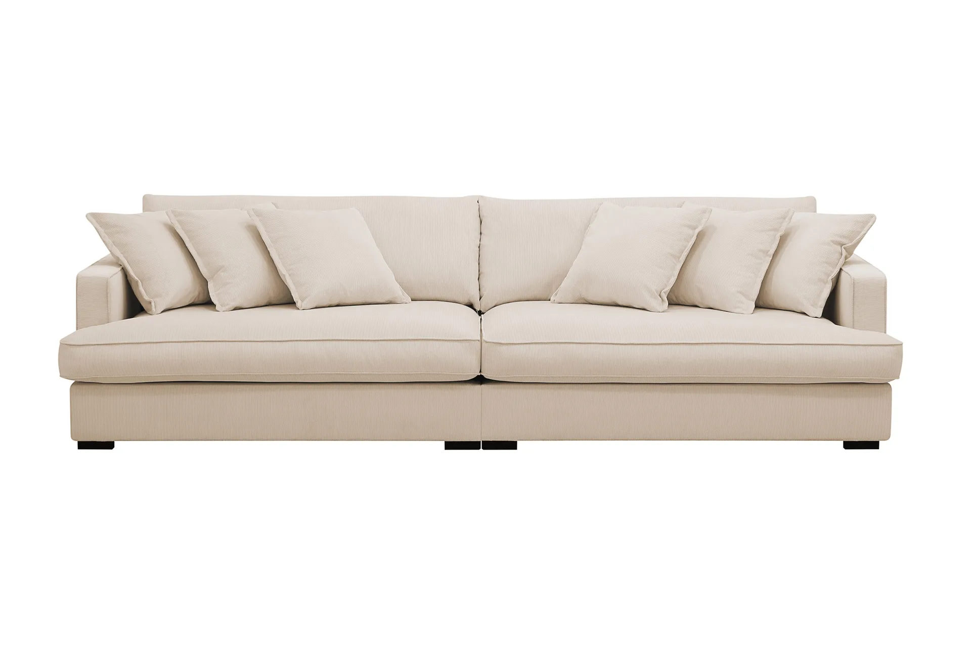 Rossita Lyx 3,5-seters Ekstra Dyp Sofa i Kordfløyel - Beige