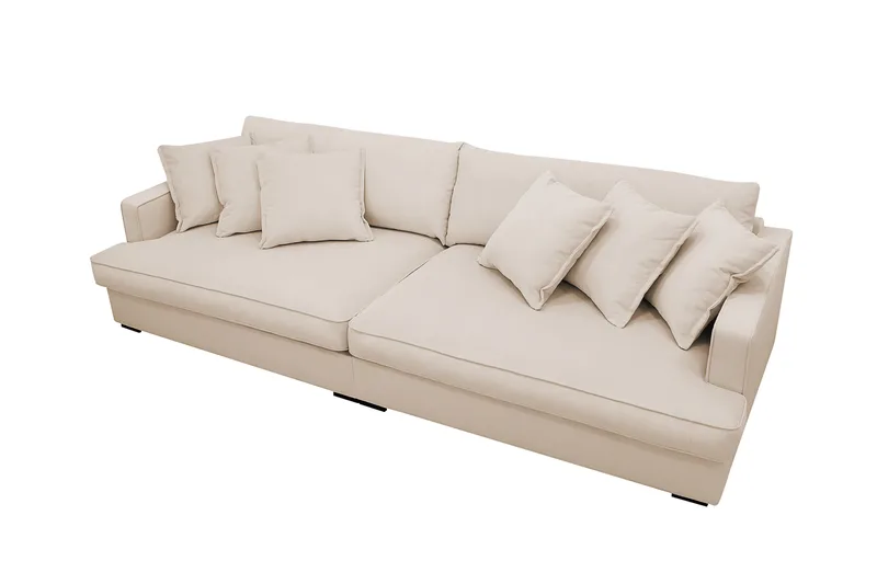 Rossita Lyx 3,5-seters Ekstra Dyp Sofa i Kordfløyel - Beige - Møbler - Sofaer - 4 seter sofa