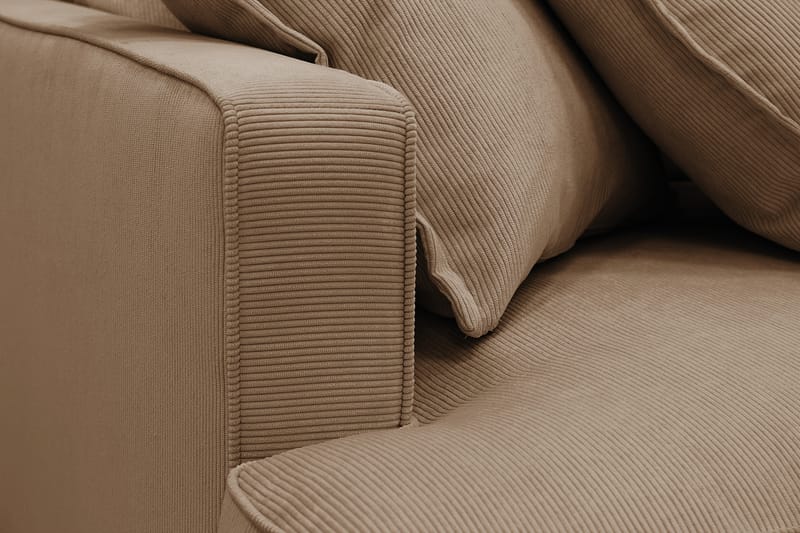 Rossita Lyx 3,5-seters Ekstra Dyp Sofa i Kordfløyel - Brun - Møbler - Sofaer - 4 seter sofa