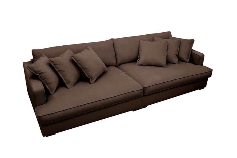 Rossita Lyx 3,5-seters Ekstra Dyp Sofa i Kordfløyel - Brun - Møbler - Sofaer - 4 seter sofa