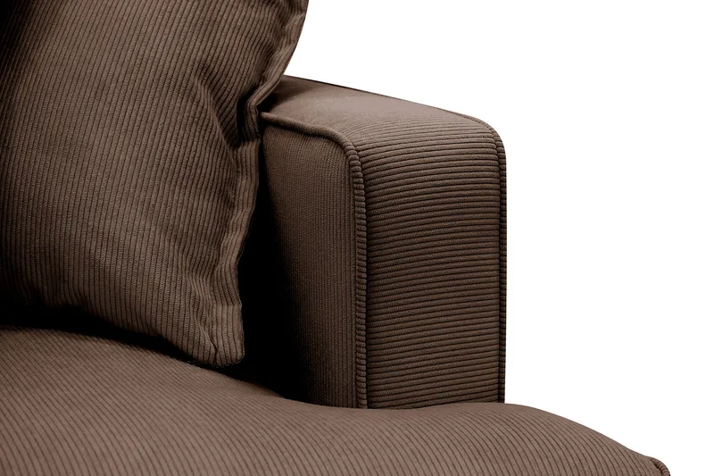 Rossita Lyx 3,5-seters Ekstra Dyp Sofa i Kordfløyel - Brun - Møbler - Sofaer - 4 seter sofa