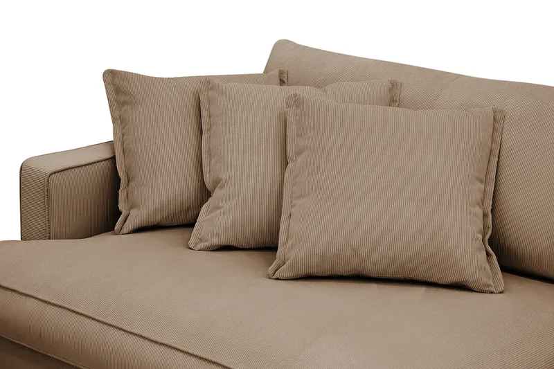 Rossita Lyx 3,5-seters Ekstra Dyp Sofa i Kordfløyel - Brun - Møbler - Sofaer - 4 seter sofa