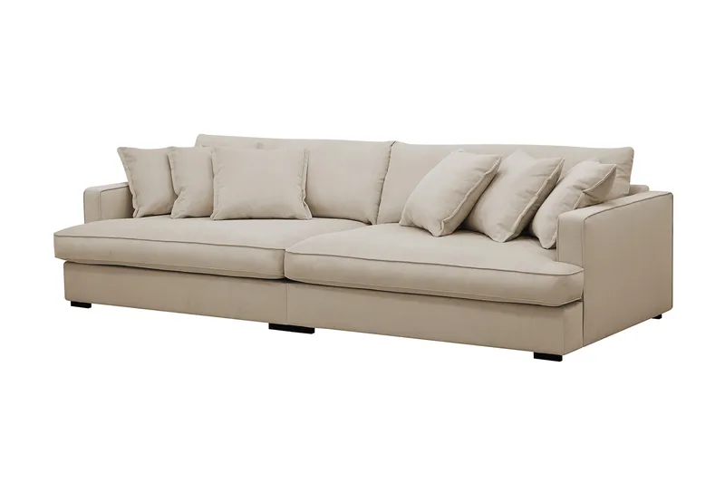Rossita Lyx 3,5-seters Ekstra Dyp Sofa i Kordfløyel - Greige - Møbler - Sofaer - 4 seter sofa