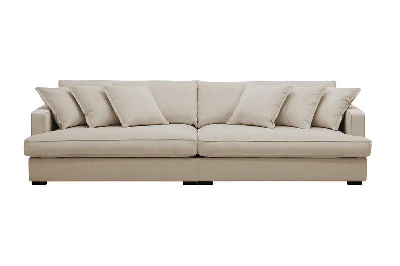 Rossita Lyx 3,5-seters Ekstra Dyp Sofa i Kordfløyel - Greige - Møbler - Sofaer - 4 seter sofa