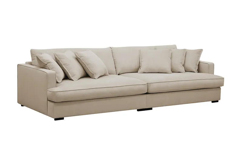 Rossita Lyx 3,5-seters Ekstra Dyp Sofa i Kordfløyel - Greige - Møbler - Sofaer - 4 seter sofa
