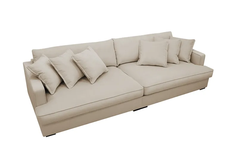 Rossita Lyx 3,5-seters Ekstra Dyp Sofa i Kordfløyel - Greige - Møbler - Sofaer - 4 seter sofa