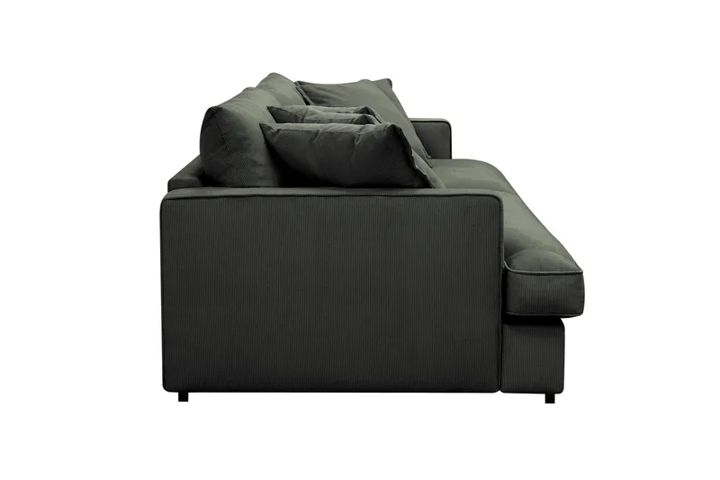 Rossita Lyx 3,5-seters Ekstra Dyp Sofa i Kordfløyel - Mørk grønn - Møbler - Sofaer - 4 seter sofa